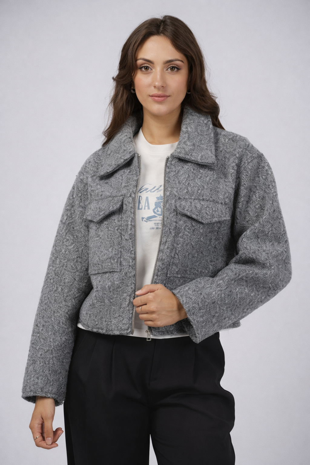 Averra® Chaqueta Vintage Gris