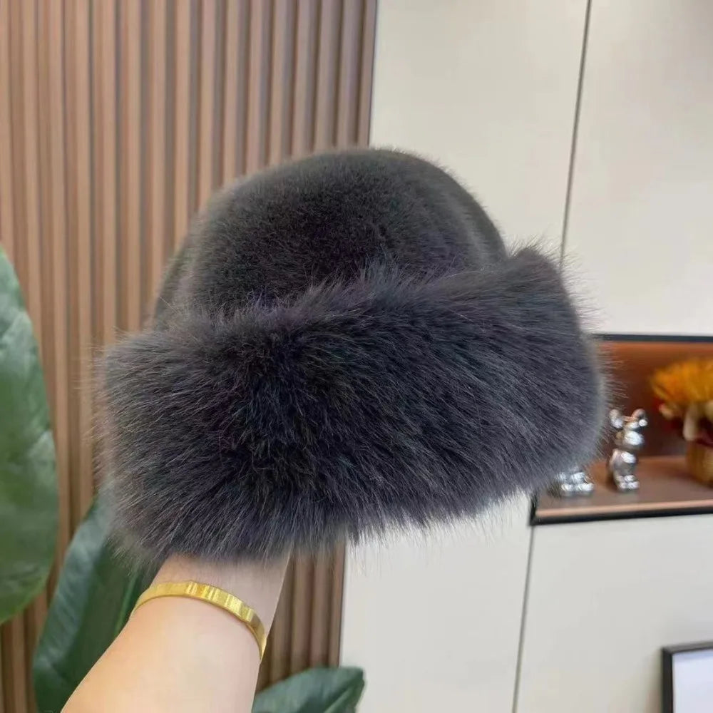 Plush Fur Bucket Hat